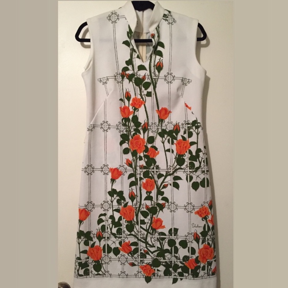 🧡 💚Vintage 1960’s Miss Shaheen Floral Dress🧡💚